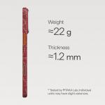 Husa PITAKA Ultra-Slim Monogram cu MagSafe compatibila cu iPhone 17 Pro Max, Gold / Red 4 - lerato.ro